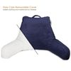 Soft Reading Pillow, TV & Bed Rest Pillow, Arms Support With Pockets - Navy Blue