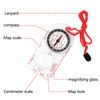Compass Adjustable Declination Waterproof Sighting Mirror Compass Multifunctional Orienteering Map Hiking Navigation Compass for Outdoor Activities