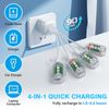 Wireless RGBW Strobe Light - 8 Pods 3-LEDs USB Rechargeable Anti-Collision Light