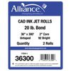 Alliance Wide Format Paper 36�x300'x2� Bond Engineering 92 Bright 20lb. 2 Rolls