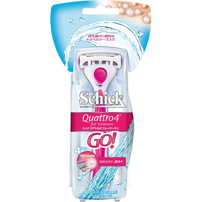 シック Schick クアトロ4 フォーウーマン ホルダー GO! (替刃1コ付) 女性用 カミソリ 替刃(1コは本体に装着済み)