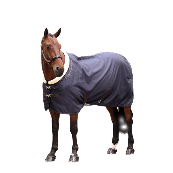 Shires Deluxe Stable Sheet - Navy Blue 7ft0
