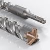 Wensilon 5pcs 5/16" X 8"-6" Cross-Type Double Thread Carbide Drill Bits for Concrete, Brick, Stone, Hammer Drill Bits