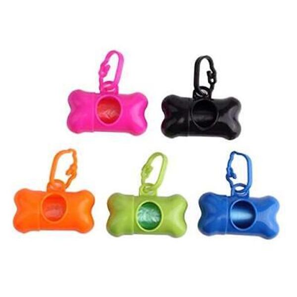 5 PCS Bone Shaped Poop Bag Dispenser Pet Waste Disposal Bag Dispenser with