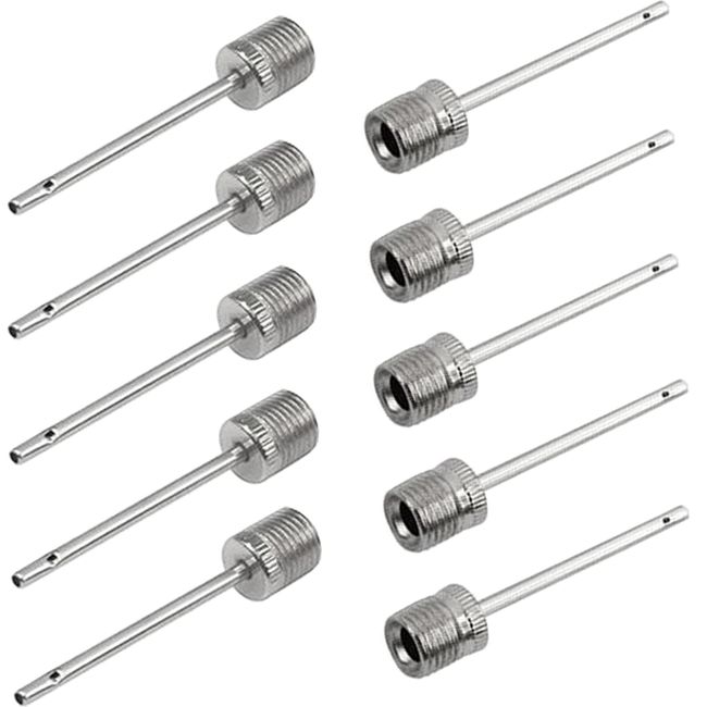 10 Pcs Air Needle Refill Ball Needle Inflator Ball Pump Needle Stainless Steel for Basketball Soccer Volleyball Rugby