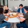 Lifetime 280064 Light Commercial Fold-in-Half Round Table, 4 Feet, White