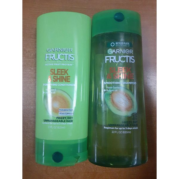 2 Pack: Garnier Fructis Sleek & Shine Shampoo & Conditioner Sets -  E5D