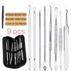 Pimple Remover Tool Kit Blackhead Extractor Comedone Acne Spot Popper 9heads