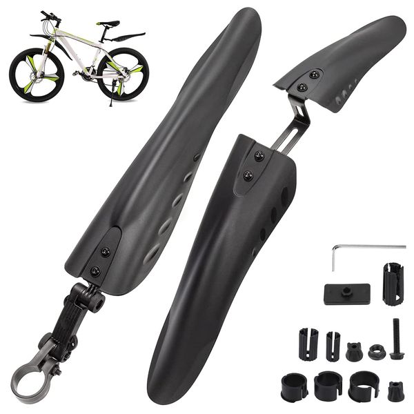 AFAIK Fahrrad Schutzblech Set Schutzbleche Mountainbike Universal MTB Schutzblech für 24-29 Zoll Schutz vor Spritzwasser & Schmutz,Lässt Sich Schnell und Einfach Montieren