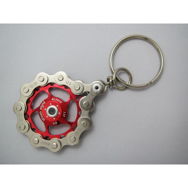 Bicycle Chain Key Holder Pulley with Red
