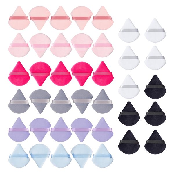 40 Pieces Of Triangle Puff, Makeup Sponge, Mini Puff, Makeup Tools, Portable Puff