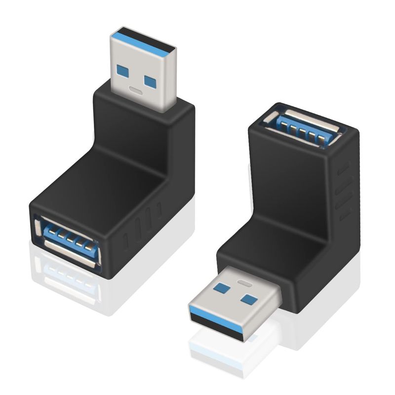 Poyiccot USB 3.0 Adapter, USB L-Shaped, L-Shaped, 9-Shaped, Direction ...