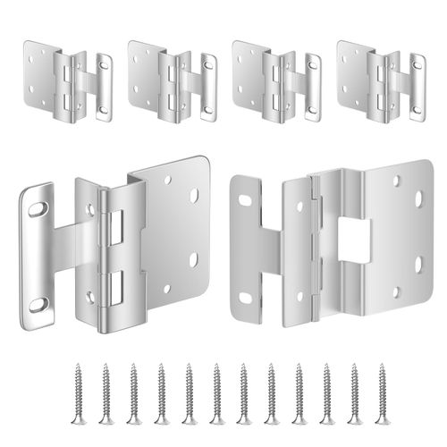 6-Pack 5-Knuckle Hinge - 3/4" Door Thickness, 270° Full Rotation Stainless Steel Institutional Hinge, Commercial Grade for Hospitals, Schools, Offices & Heavy-Duty Use（Silver