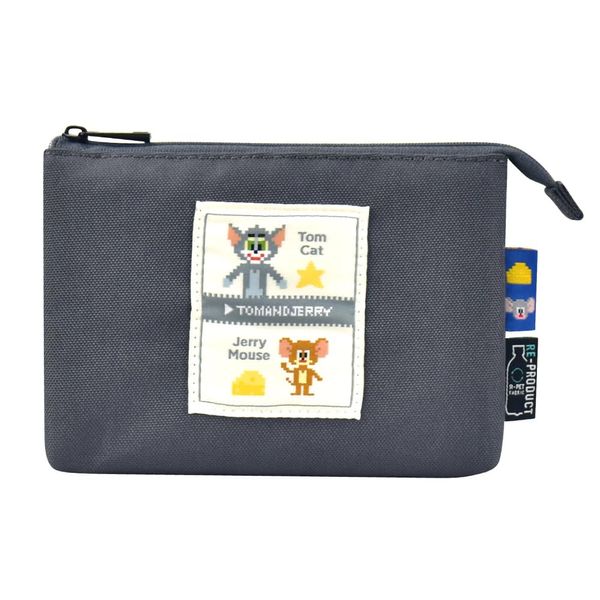 Tom & Jerry Pouch Cosmetic Pouch Travel Pouch Gray (TJM-384), Gray (TJM-384)