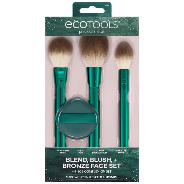 EcoTools Blend, Blush, + Bronze Face Kit, 4 Piece Gift Set