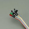EMSea 2PCS PC Power Switch Button Cable Desktop Computer Case Motherboard On/Off/Reset/HDD Switch Cord Front Bezel Wire with Red Green LED Indicator Light
