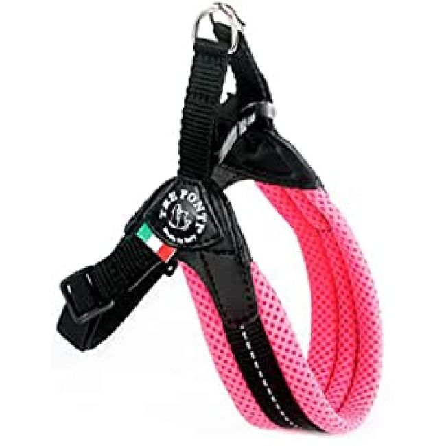 Tre Ponti Easy Fit Mesh Classic Neon Dog Harness, Size 2.5, Pink