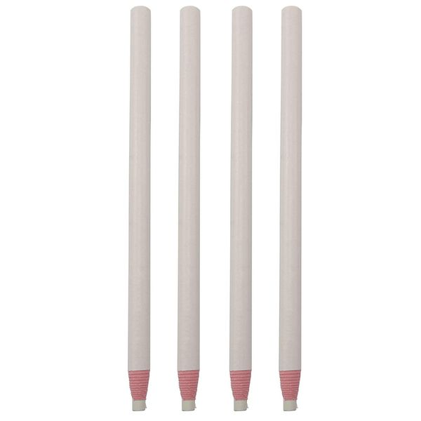 LQ Industrial Sewing Mark Pencil 4PCS White Invisible Erasable Fabric Pencils for Sewing Marking and Tracing Heat Erase Pen Fabric Chalk