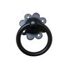 Heavy 8" (200mm) Plain Handle Ring Latch in Black