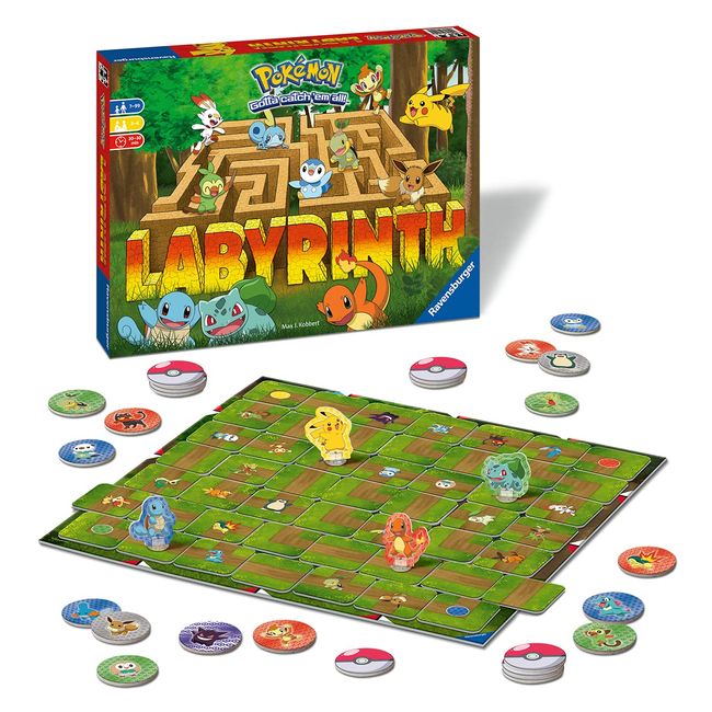 Ravensburger Pokémon Labyrinth Family Board Game for Kids & Adults Age 7 & Up - So Easy to Learn & Play with Great Replay Value