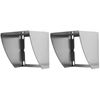 2pcs Stainless Steel Rain Cover Bathroom Socket Cover Outside Waterproof Socket Shell Wall Protector Protective Box for Picnic Workshop Cam