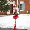 47.25" Tall Standing Solar Christmas Lantern with Round Base