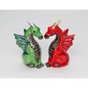 Fine Ceramic Medieval Dragon Salt & Pepper Shakers Set, 4"