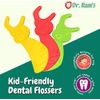 Dr. Ram's Kids Flossers - Fun Flexi Flossers - 300 Count Kids Floss with Interactive Educational Puzzle - Gum-Friendly Design - Light Citrus Fruit Scent