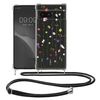 kwmobile Crossbody Case Compatible with Google Pixel 6a Case Strap - Wildflower Vines Multicolor/Transparent