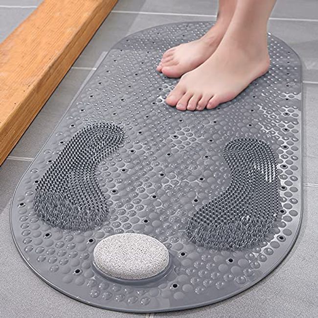 PVC Bathroom Mat Multi-size Anti Non Slip Bath Shower Massage Mat Rubber  Strong Suction Bath Tub Mat Toilet Foot Mat