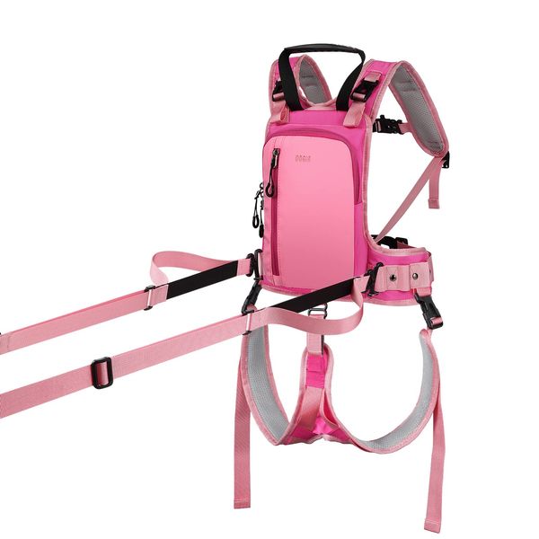 QOGIR Kids Ski Harness: Teach your child to control the speed of skiing with a mini backpack and adjustable seat harness