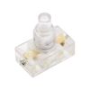 sourcing map Inline Foot Pedal Push Button Switch, UFO Type Lamp Lighting Foot Control Latching ON/Off Footswitch Transparent