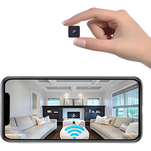 Mini Camera Home Wireless Security Cam Indoor HD Camera Small Smart WiFi House Portable Cameras Tiny House Nanny Body Cam Battery Life Powered Body Cameras 150 Wide Angle Night Vision Motion Detection