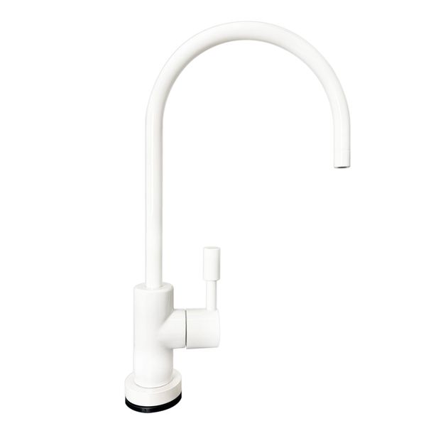 Westbrass D2036-NL-50 11" Contemporary 1-Lever Handle Cold Water Dispenser Faucet, Powder Coat White