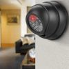 Laroal 2pcs Dome Simulation Surveillance With Flashing LED Light Indoor Surveillance Camera Black Simulation Security Camera (Black)
