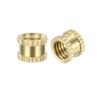TOP-VIGOR 50Pcs Threaded Insert Knurled Nuts, M6 x 6mm x 8mm OD Brass Female Thread Knurled Nuts, Embedment Nut Insert for 3D Printer