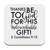 Flox Creative Coaster Thanks God Indescribable Gift
