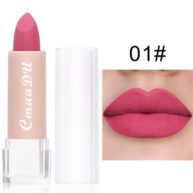 15 Colors Lipstick Lip Makeup Sexy Women Velvet Matte Lip Gloss Tint Lips Long Lasting Waterproof Non-Stick Cup Cosmetics