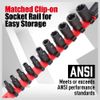 SEDY 11-Piece E-Torx Socket Set - Star Socket Set with Socket Rail, External Torx Socket with Socket Organizer, External Socket Set, E4 E5 E6 E7 E8 E10 E12 E14 E16 E18 E20 Reverse Sockets Set