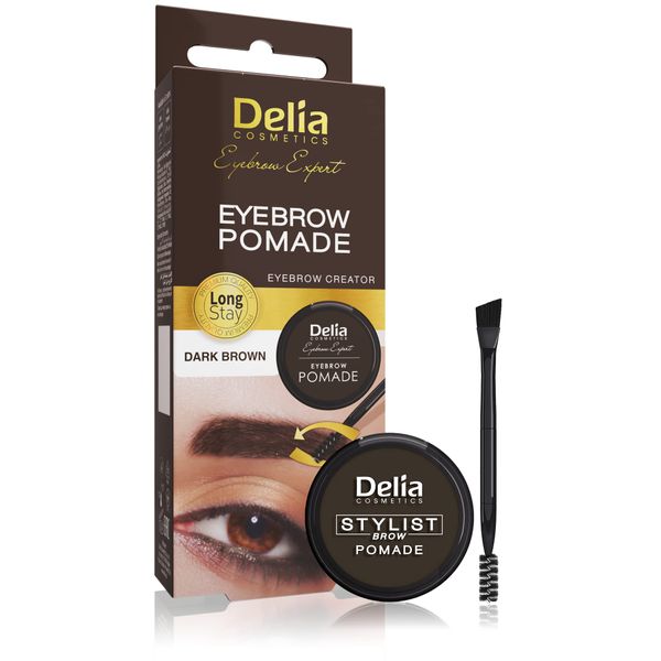 Delia Cosmetics Stylist Brow Pomade Dark Brown Perfect Brow color & Shape