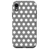 iPhone XR Double Beehive Light Black-White Hexagon Honeycomb Pattern Smartphone Case