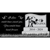 Pet memorial Engraved Marker, headstone Granite gravestone, Poodle dog