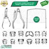 15 Pcs Basic Rubber Dam Kit With Frame & Ivory Punch Plier Dental Instruments