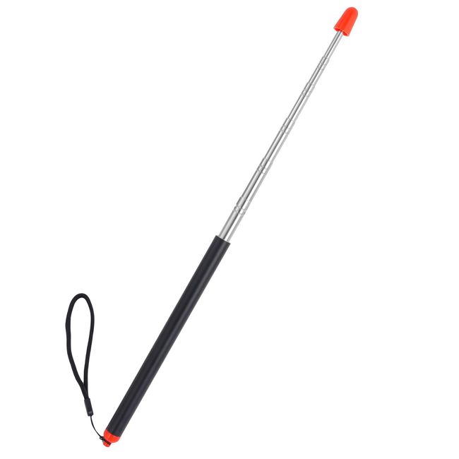 Shinkito Indicator Rod, Telescopic Pointer Stick, Telescopic Pointer Stick, Classroom, Meeting, Training, Hand Pointer, Presentation, Training Instruction Stick, Easy to Hold, Stretchable Stick, Chalkboard Fingerstick, Strap Stationery Props (Black)