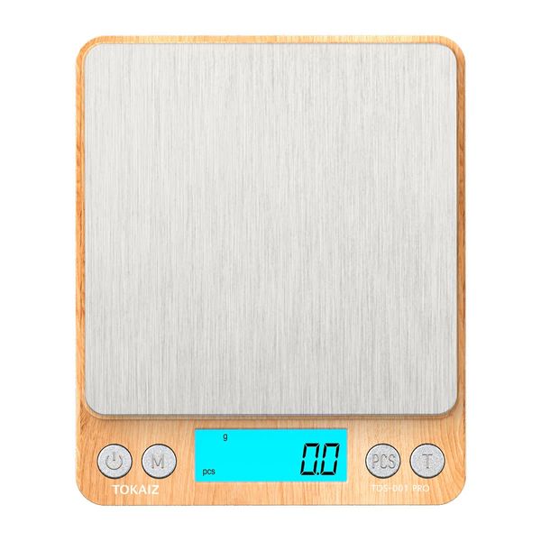 TOKAIZ Kitchen Scale, Digital Cooking Scale, 0.1 g to 3,000 g, 2 Batteries Included, Measuring Scale, Plate Scale, Mail, Tray, Marusho Electronic Scale, Tare Function, Auto Off Function, Japanese