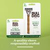 BULLDOG – Shave for Men | Original Bamboo Razor Blades | Steel Blades | 4 Refill Pack