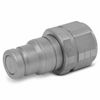 3/8" Flat Face Hydraulic Quick Connect Coupler Set w/Dust Caps, 1/2" SAE Thread