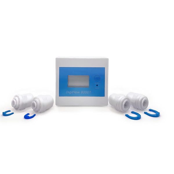 Filter Monitor Flowmeter Digital LCD Display Water Liquid Control Flow Sensor...