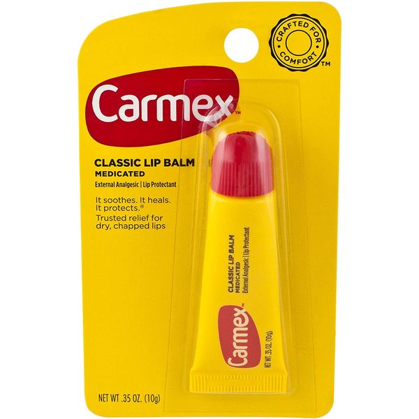 Carmex Classic Medicated Lip Balm Original Tube, 0.35 Ounces