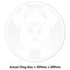 Medium 210mm 'Cane Corso' Clear Static Window Cling Sticker/Decal (White) (WC00111691)